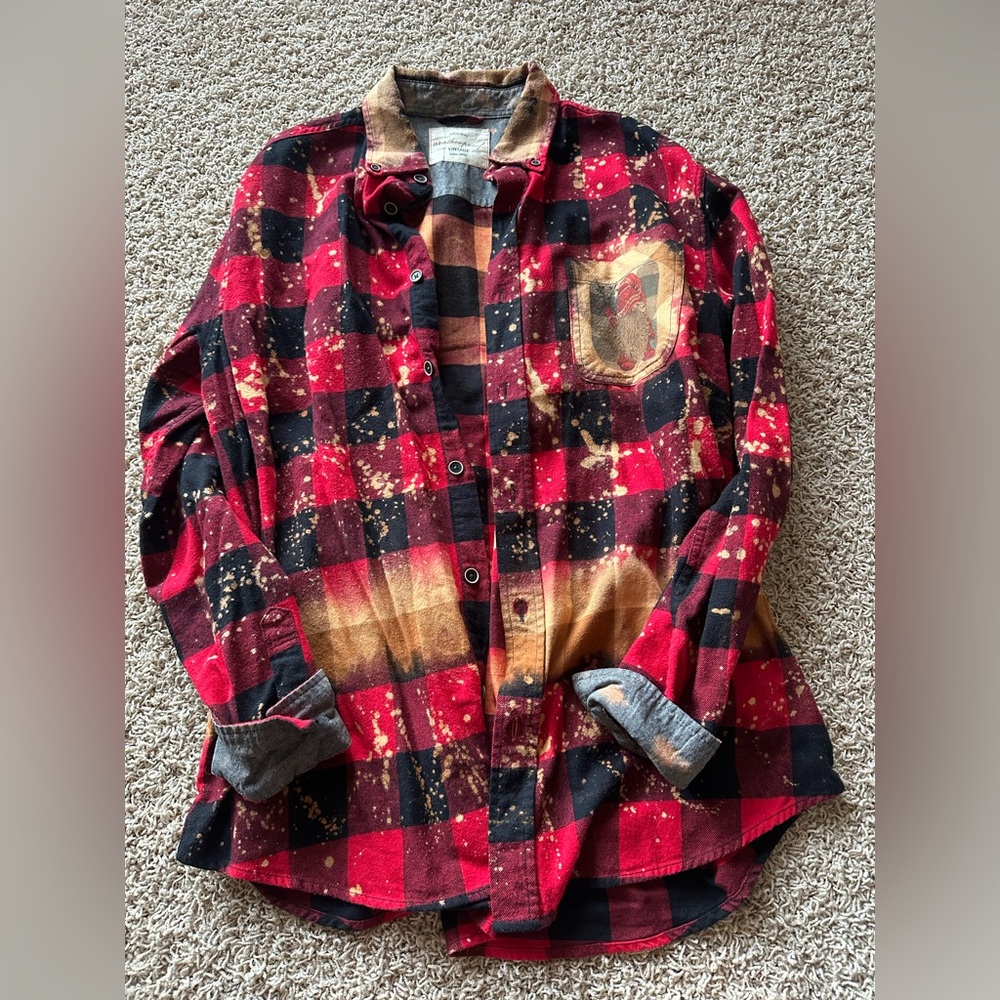 Holiday Gnome Flannel Size L